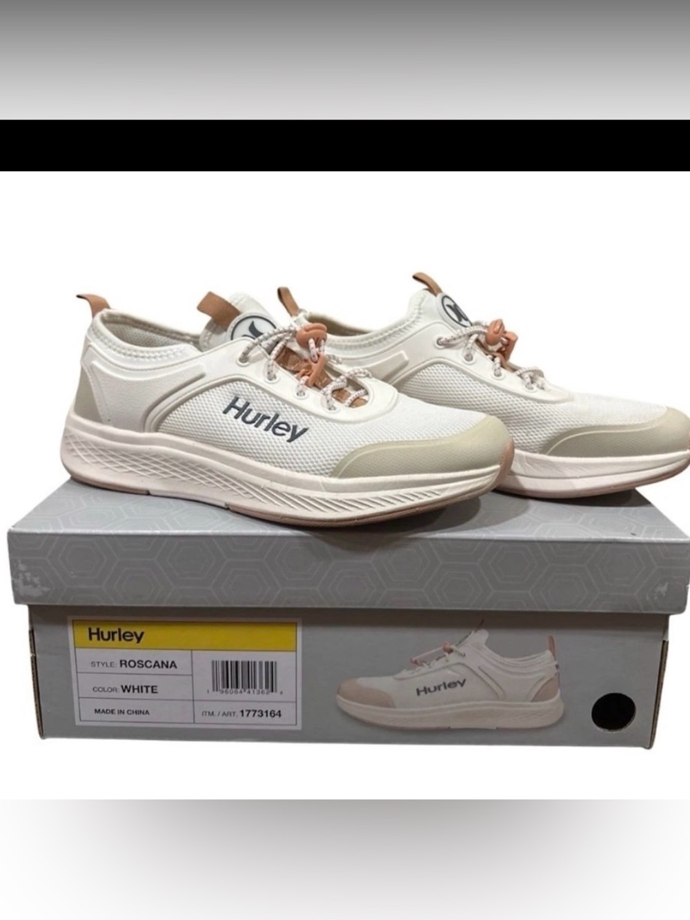 Hurley Women's Roscana Bungee Slip On Shoes White Size 7.5 M US